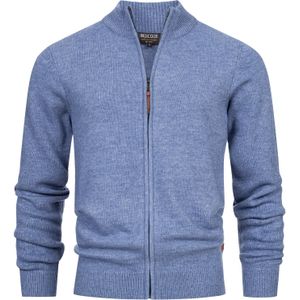 INDICODE JEANS Gebreid vest 'Margous'  blauw gemêleerd