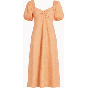 For You Moda Jurk  kreeft / wit