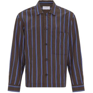 Antioch Overhemd  azuur / chocoladebruin