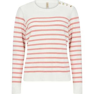 Soyaconcept Trui 'DOLLIE STRIPE 783'  zalm roze / wit