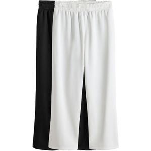 The Set Broek  zwart / wit