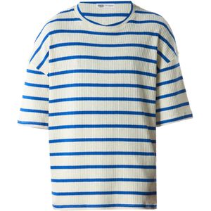 VAMOS CLO Shirt  blauw / wit