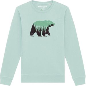 Watapparel Sweatshirt ' Waldbär '  azuur / groen / zwart