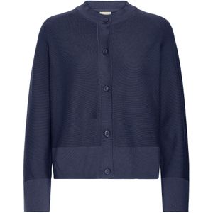 Fransa Gebreid vest 'FRSINJA'  navy