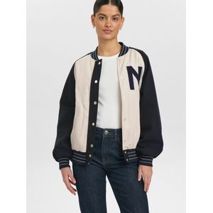 NÜMPH Tussenjas  lichtgrijs / wit