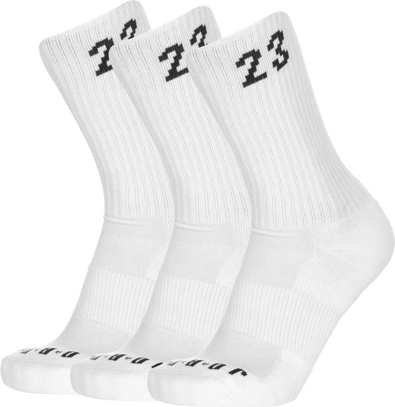 Jordan - Everyday Cushioned Crew - Unisex Sokken - Wit - 3 Pack