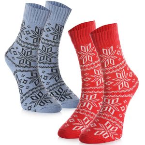 Crea Socks Sokken  lichtblauw / rood / zwart / wit