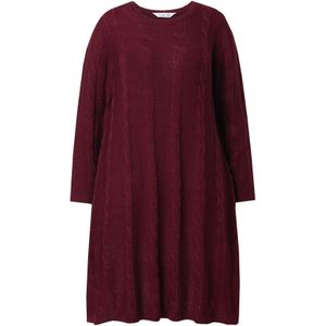 MIAMODA Gebreide jurk  donkerrood