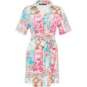 Threadbare Blousejurk 'Creation'  mintgroen / oranje / pink / wit