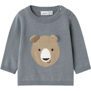 NAME IT Trui 'NBMOBERRYS'  donkerbeige / saffier / wit