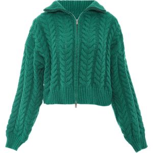 Sookie Gebreid vest  smaragd