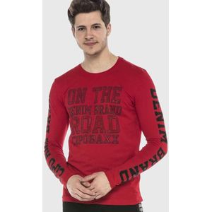CIPO & BAXX Shirt  rood / zwart