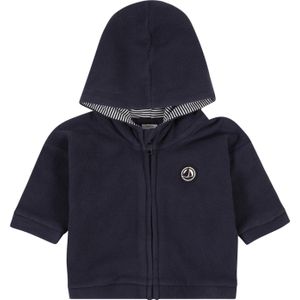 Petit Bateau - Hoodie - Marineblauw - Fleece - Katoen