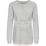 Only Maternity Gebreid vest 'OLMCHER'  grijs gemêleerd / natuurwit