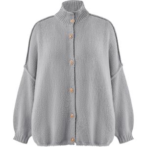 Imily Bela Gebreid vest  grijs