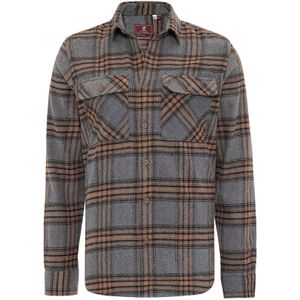 Williot Overhemd  greige / grijs gemêleerd / lichtoranje / zwart