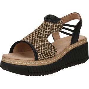 TOM TAILOR Sandaal  sand / zwart