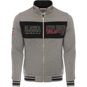 CARISMA Sweatvest  grijs / kersrood / zwart