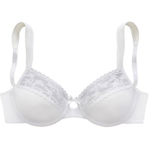 Balconette BH - Wit - Jersey - Met Beugel - Niet Gewateerd