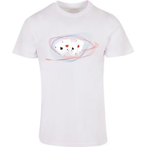 F4NT4STIC Shirt 'Spielkarten A'  blauw / rood / zwart / wit