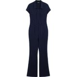 Overall - Multicolor - Lange Jumpsuit - Korte Mouwen - Krijtstreepprint