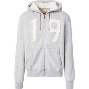 HOLLISTER Sweatvest  lichtbeige / lichtgrijs / wit