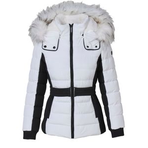 KOROSHI Winterjas  zwart / wit