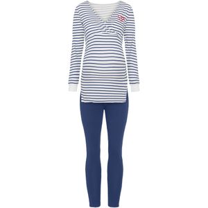 VIVANCE Pyjama 'Dreams'  blauw / knalrood / wit