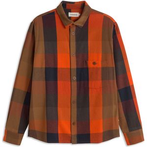 Thinking MU Overhemd 'Theo'  bruin / donkergroen / oranje