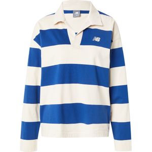 New Balance - Shirt - Blauw/Wit - Lange Mouwen - Gestreept