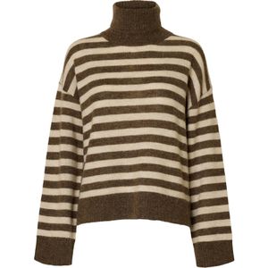 SELECTED - SLFLULU - Trui - Ecru - Chocoladebruin