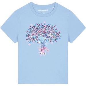 Watapparel Shirt 'Tree of life'  lichtblauw / gemengde kleuren