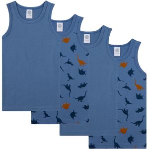 Sanetta - Onderhemd - Verpakking van 4 - Zacht - Katoen - Jongens