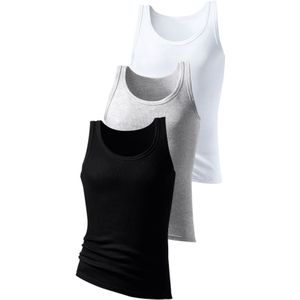 Kleur - Tanktop - Grijs mêlee - Mouwloos - Diepe Ronde Hals