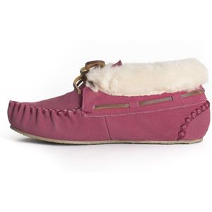 Minnetonka Lage schoen 'Charley'  crème / bruin / framboos