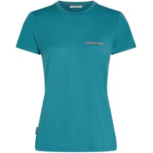 Icebreaker - Merino 150 Tech Lite S/S Teeib Wordmark - Merinoshirt - Turkoois