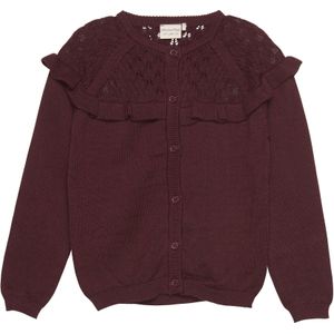 MINYMO Gebreid vest  rood / wijnrood / donkerrood
