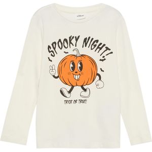 s.Oliver Shirt  crème / grijs / oranje / zwart