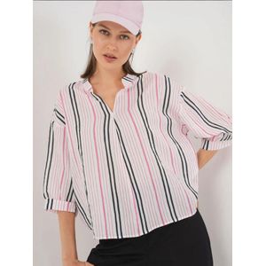 Bigdart Blouse  pink / zwart / wit