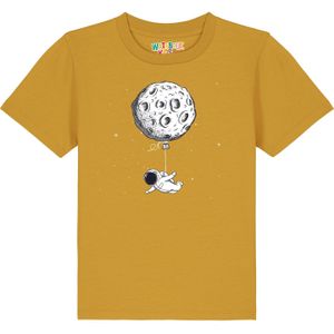 watabout.kids Shirt 'Funny Spaceman'  oker / stone grey / zwart / wit