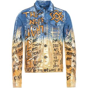 CIPO & BAXX Tussenjas  blauw / geel