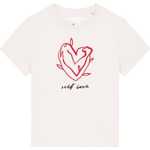 Watapparel Shirt 'Self Love'  rood / zwart / wit