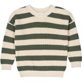 Müsli by GREEN COTTON - Trui - Crème / Donkergroen - Gebreid