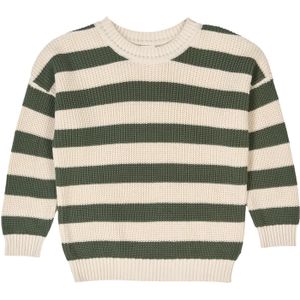 Müsli by GREEN COTTON - Trui - Crème / Donkergroen - Gebreid