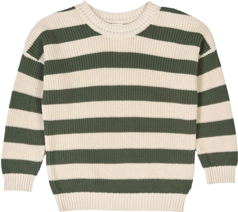 Müsli by GREEN COTTON - Trui - Crème / Donkergroen - Gebreid