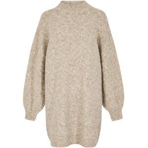 Apricot Gebreide jurk  beige gemêleerd