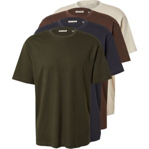 Only & Sons Shirt 'ONSFRED'  donkerblauw / donkerbruin / lichtgrijs / olijfgroen