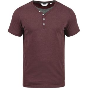 !Solid Shirt 'Dorian'  grijs / wijnrood / wit