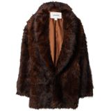 TOPSHOP Wintermantel  chocoladebruin / zwart