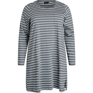 Zizzi Nachthemd 'Iv'  groen / wit